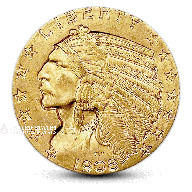 $5 INDIAN HEAD GOLD HALF EAGLE