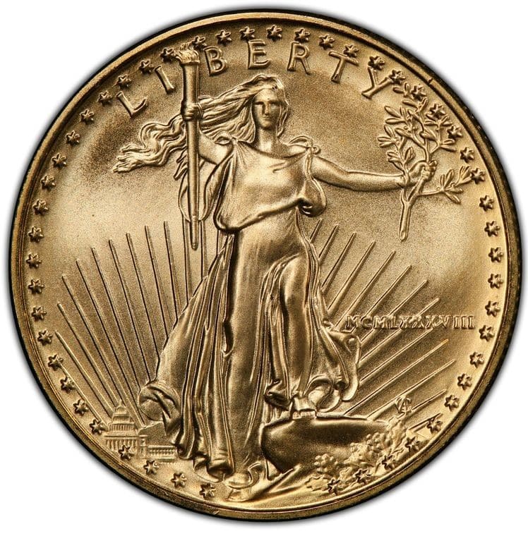 1988 $25 GOLD AMERICAN EAGLE-2