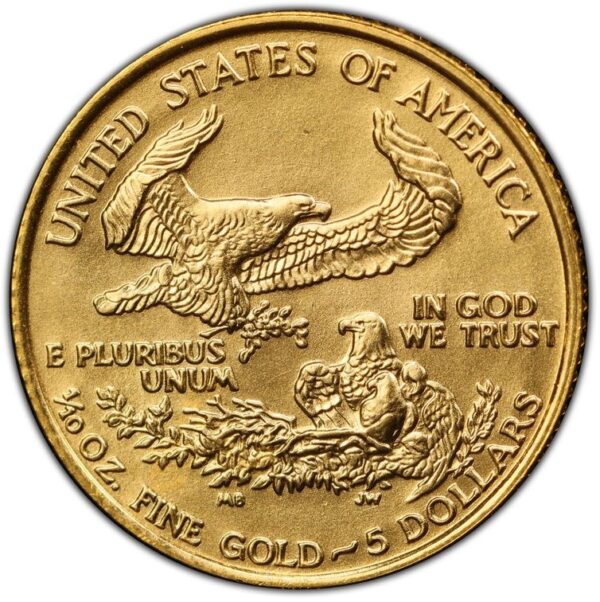 1990 $5 GOLD AMERICAN EAGLE-2