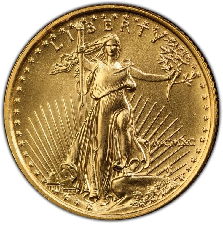 1990 $5 GOLD AMERICAN EAGLE