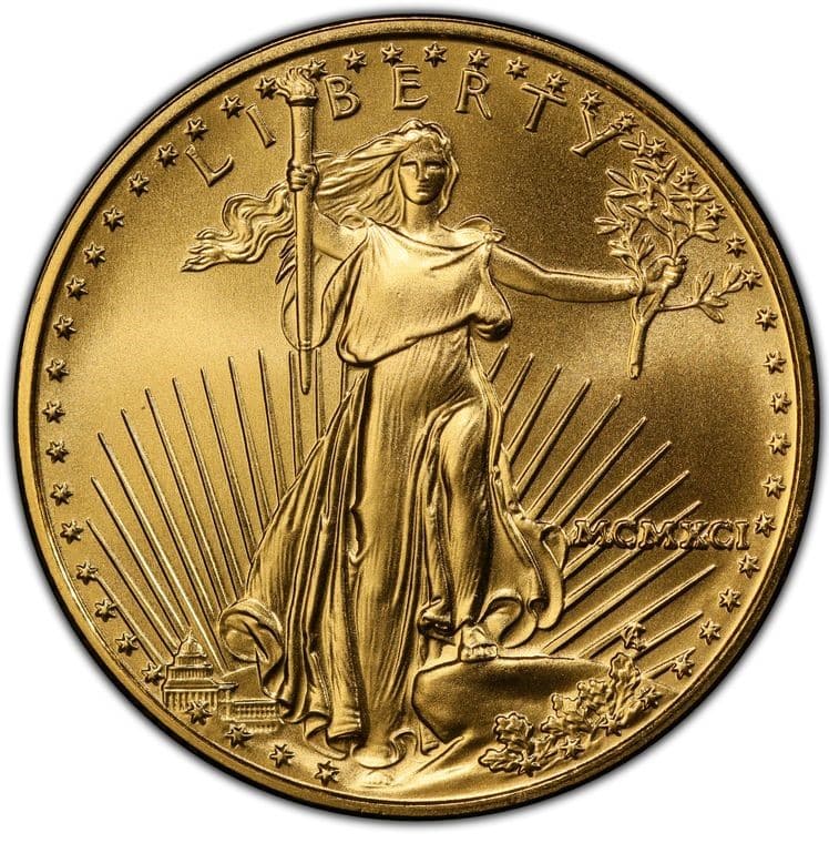 1991 $25 GOLD AMERICAN EAGLE