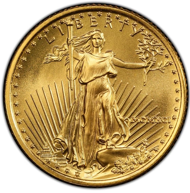 1991 $5 GOLD AMERICAN EAGLE