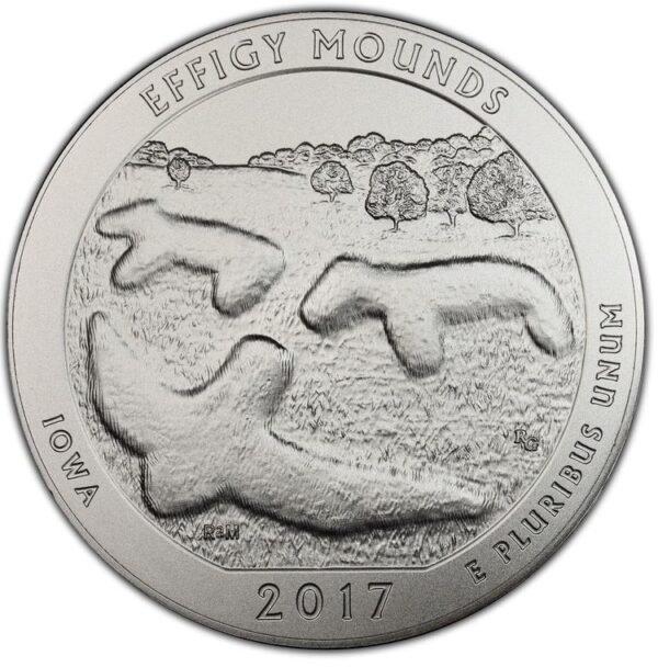 2017 America the Beautiful 5 oz. Silver - Effigy Mounds2