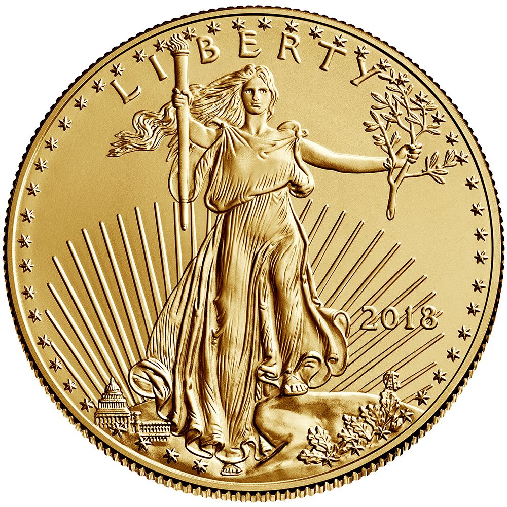 2018 $25 GOLD AMERICAN EAGLE BU-1