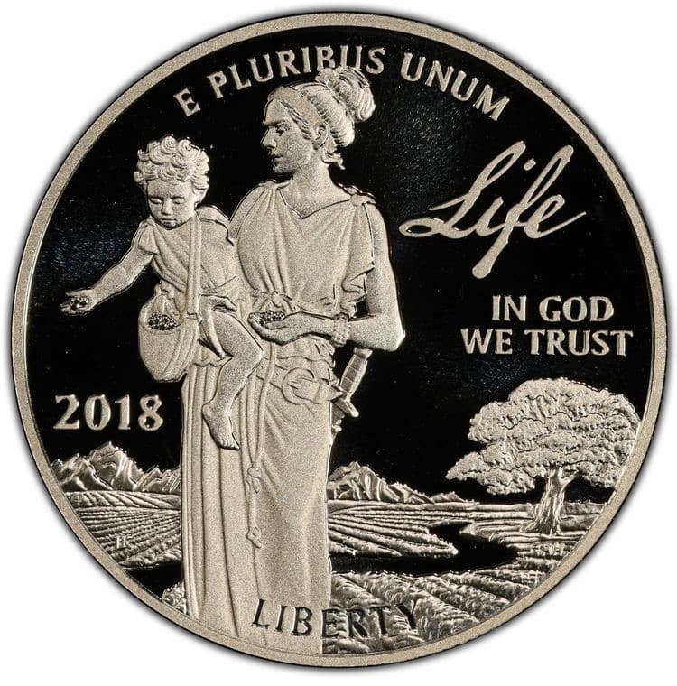 2018-W $100 Platinum American Eagle 1