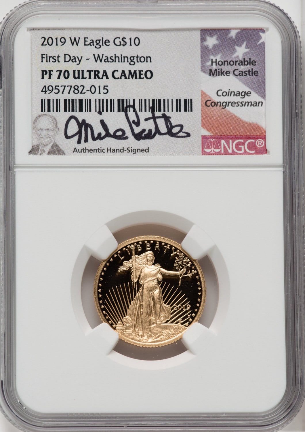 2019-W $10 GOLD AMERICAN EAGLE PROOF – NGC PF70