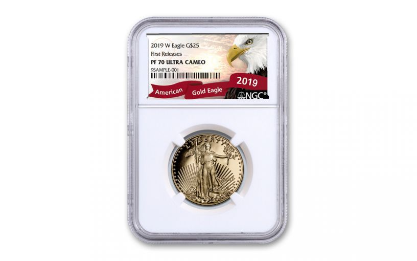 2019-W $25 GOLD AMERICAN EAGLE PROOF – NGC PF70